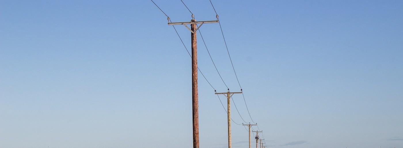 utility poles
